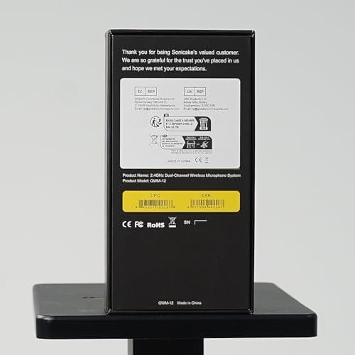 Micrófono Lavalier Inalámbrico SONICAKE 2.4GHz 164 pies/50M - Imagen 9