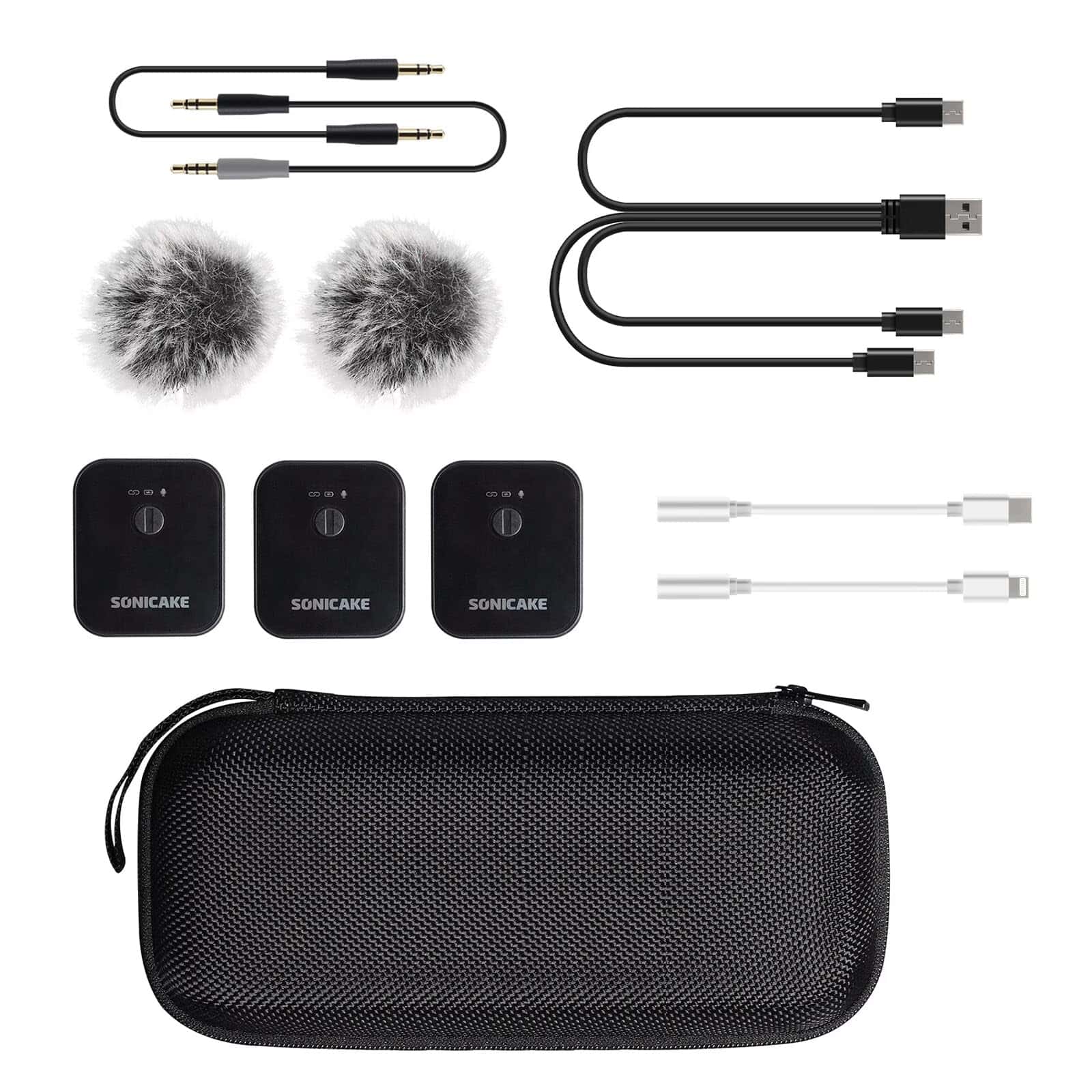 Micrófono Lavalier Inalámbrico SONICAKE 2.4GHz 164 pies/50M - Imagen 8