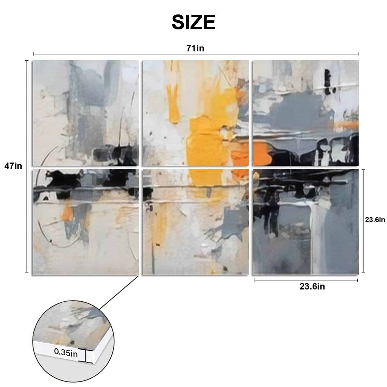 6 Pack Paneles Acústicos de Arte Abstracto Realismo Amplias - Imagen 3