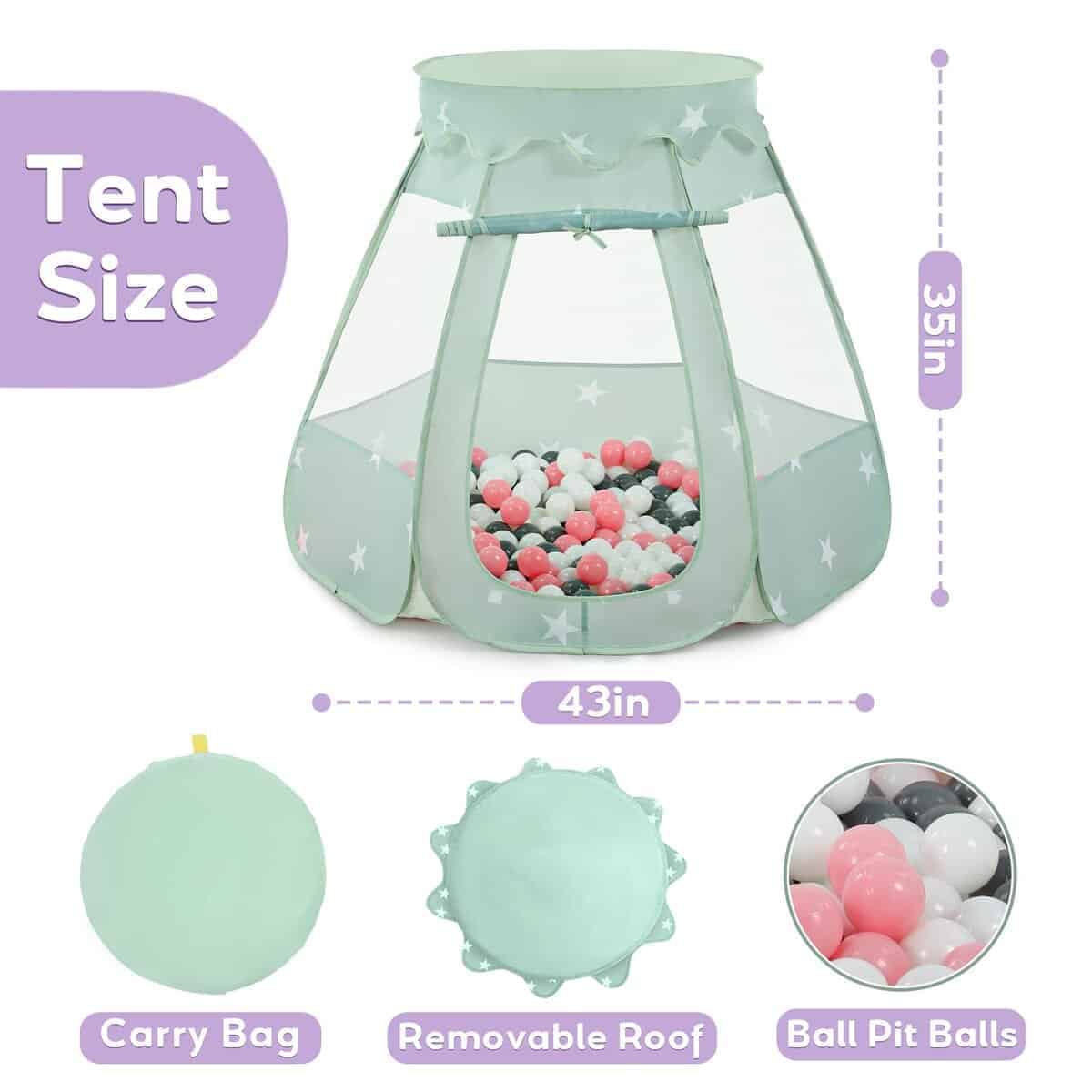 Tienda de bolas para bebés Wilhunter con 50 bolas - Para - Imagen 8