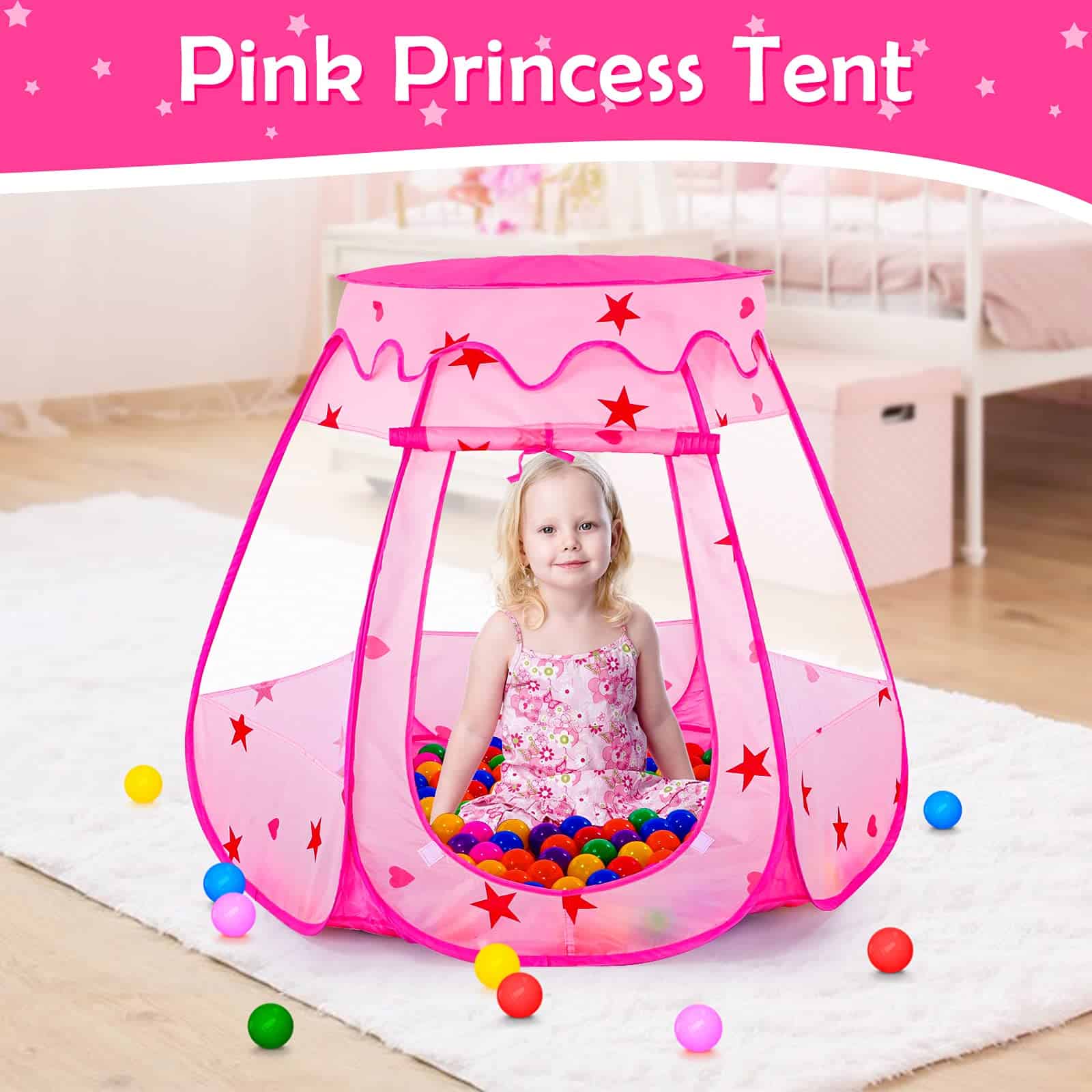 Tent de Juego para Bebés con 150 Bolas, Tienda de Campaña - Imagen 8