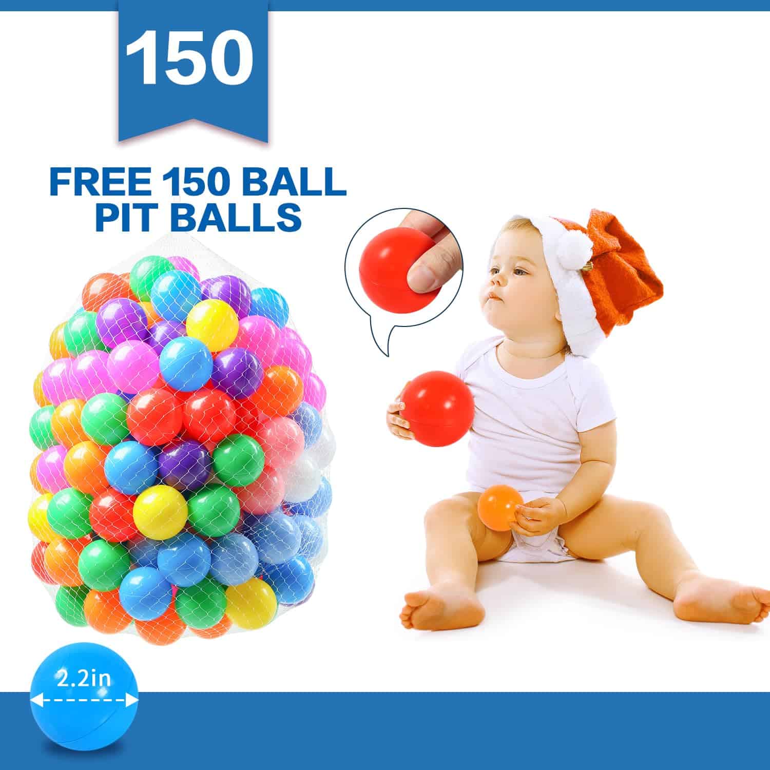 Tent de Juego para Bebés con 150 Bolas, Tienda de Campaña - Imagen 3