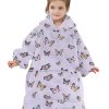 Manta con Capucha para Niños con Diseño de Mariposas -