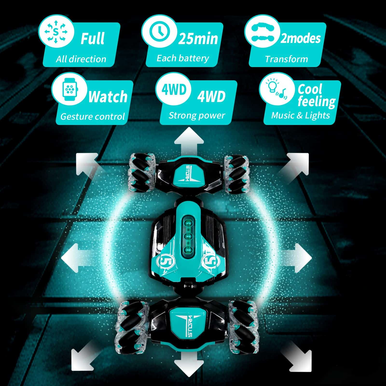 Coche de control remoto de gestos LZV, Coche de acrobacias - Imagen 3
