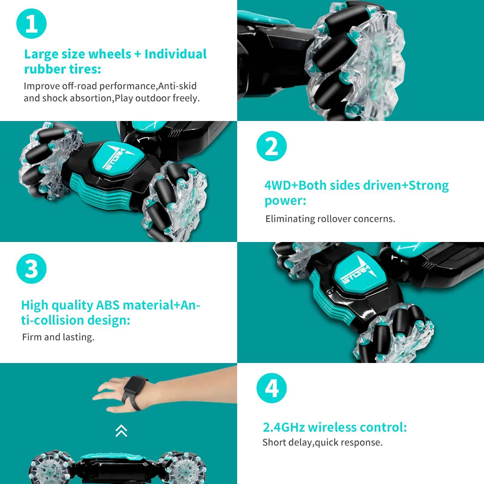 Coche de control remoto de gestos LZV, Coche de acrobacias - Imagen 5