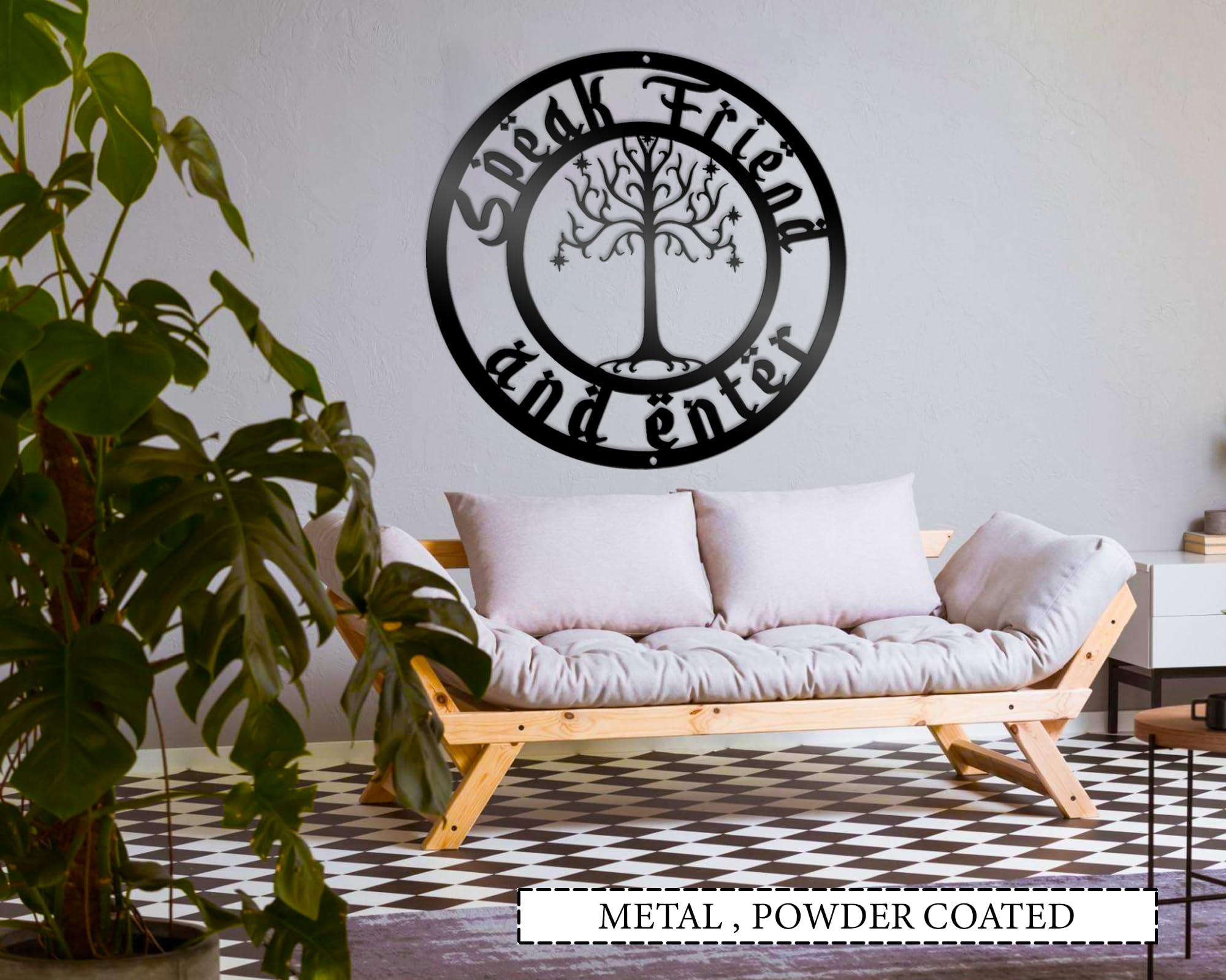 Letrero de metal Speak Friend And Enter - Decoración geek - Imagen 5