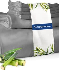 Juego de sábanas king size de 100% -Gris Claro