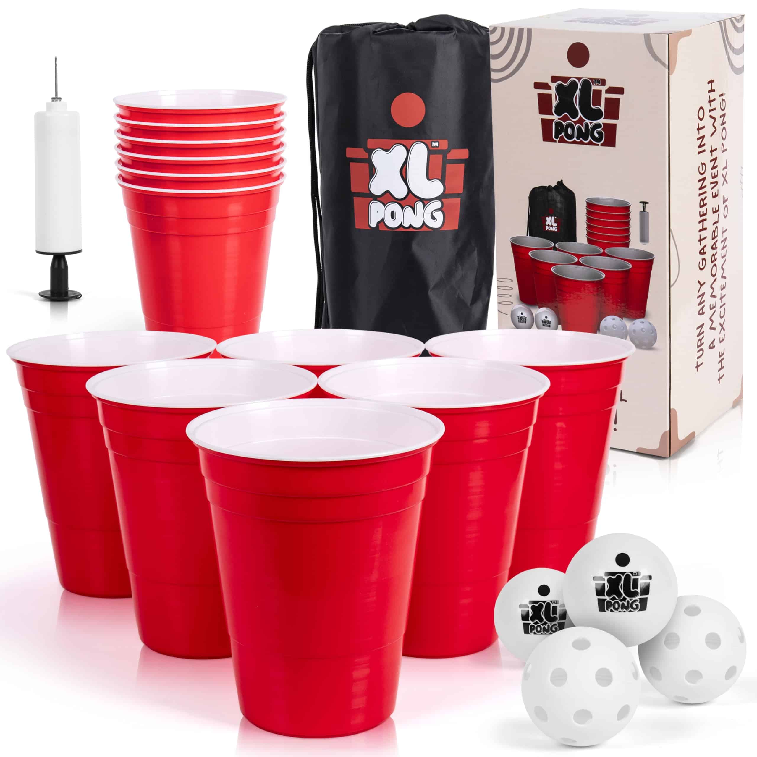 Juego de Pong XL - Set de Pong Gigante con Cubetas