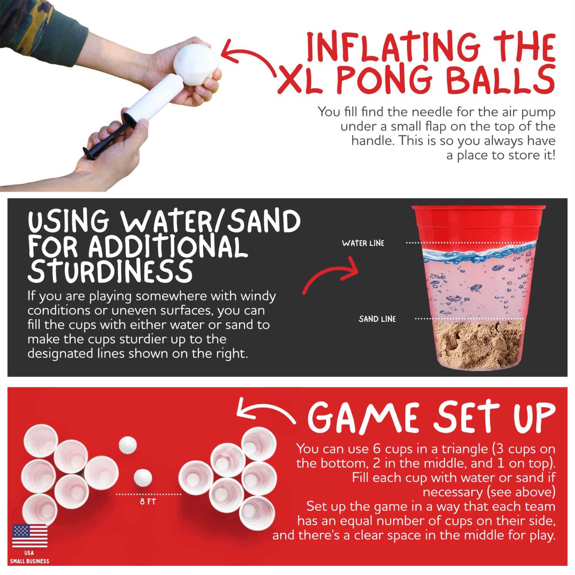 Juego de Pong XL - Set de Pong Gigante con Cubetas - Imagen 7