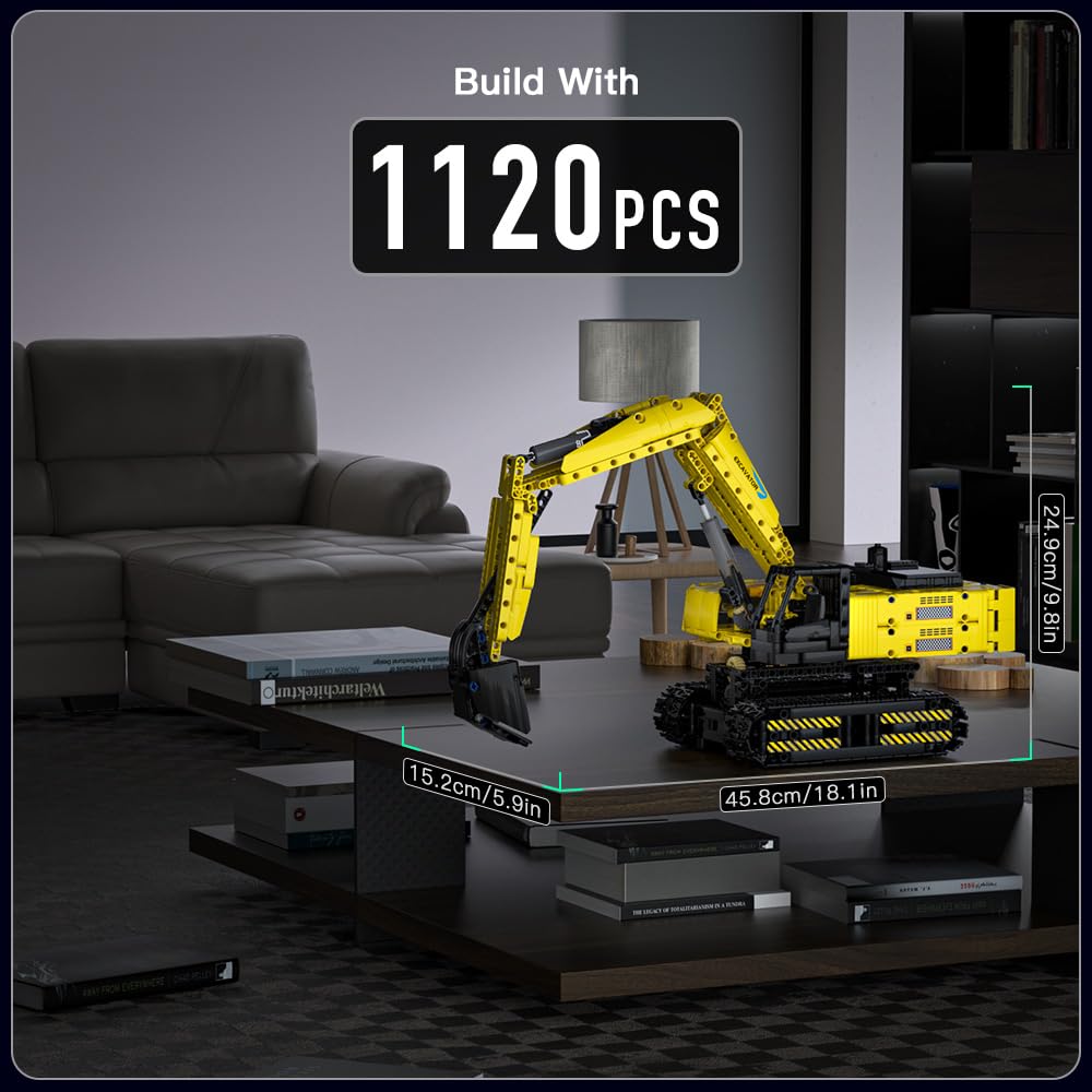 Building Sets Excavadora RC de Alta Resistencia Mould King - Imagen 3