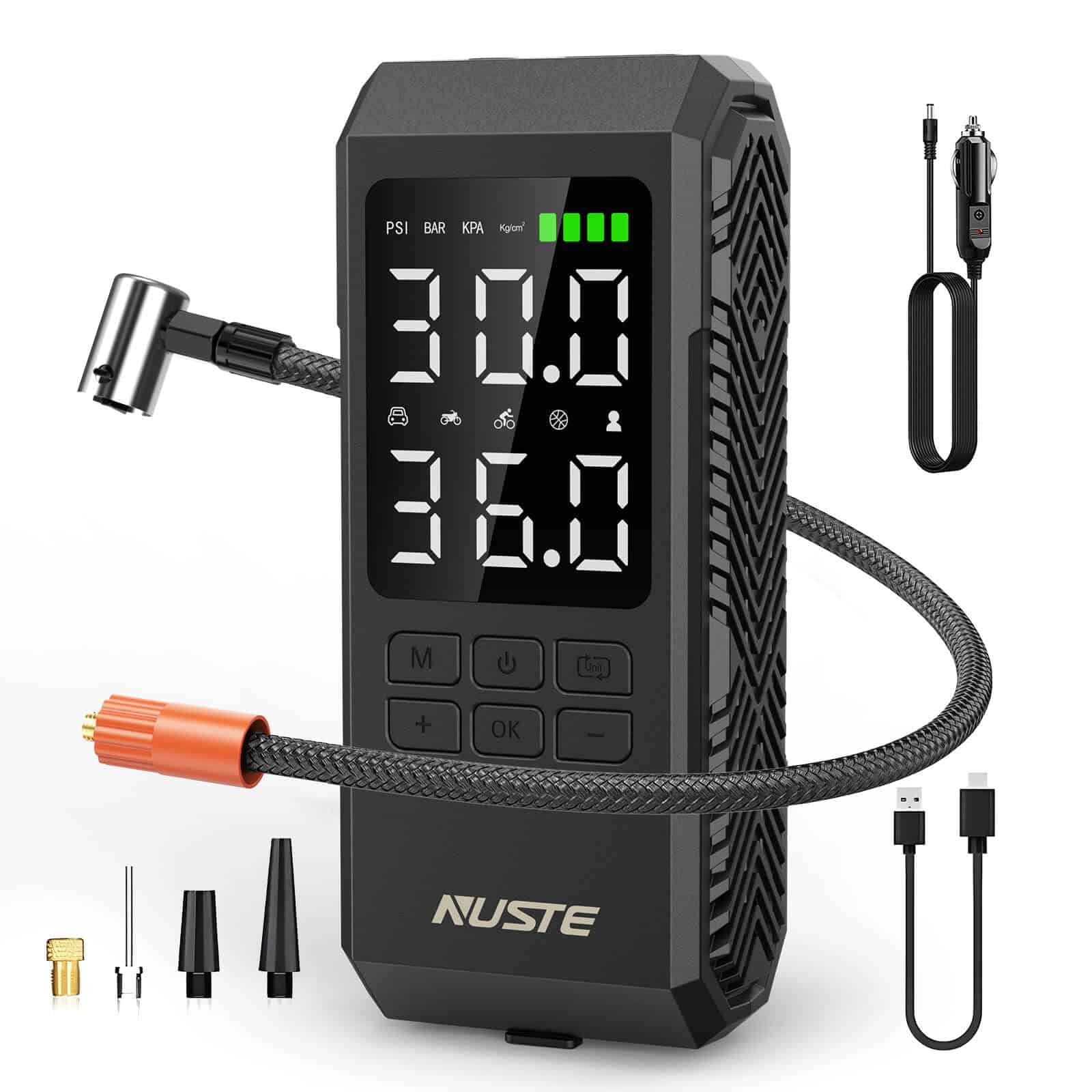 Compresor de aire portátil NUSTE para neumáticos, 150PSI