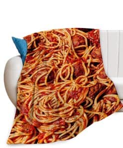 Manta de espagueti de tomate suave cálida y acogedora Manta