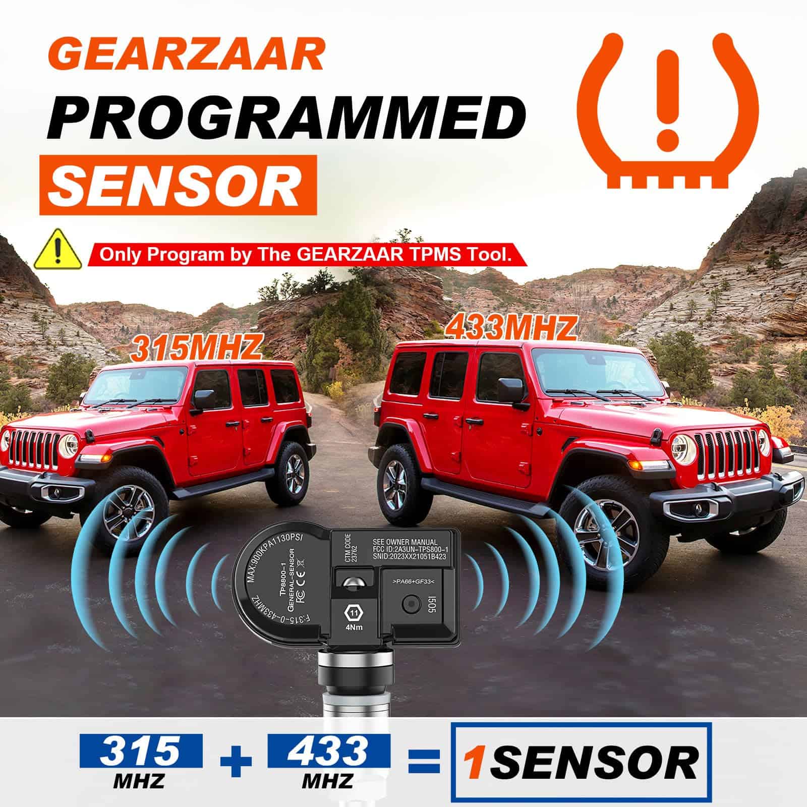 Sensor de monitor de presión de neumáticos GEARZAAR - Imagen 3