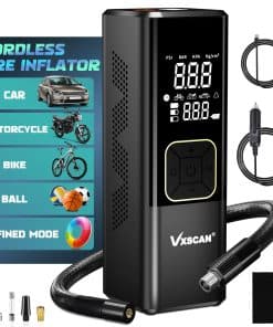 Inflador de Llantas Portátil, Compresor de Aire, Bomba de