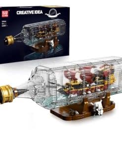 Kit de construcción Mould King 10066 Barco en una botella,