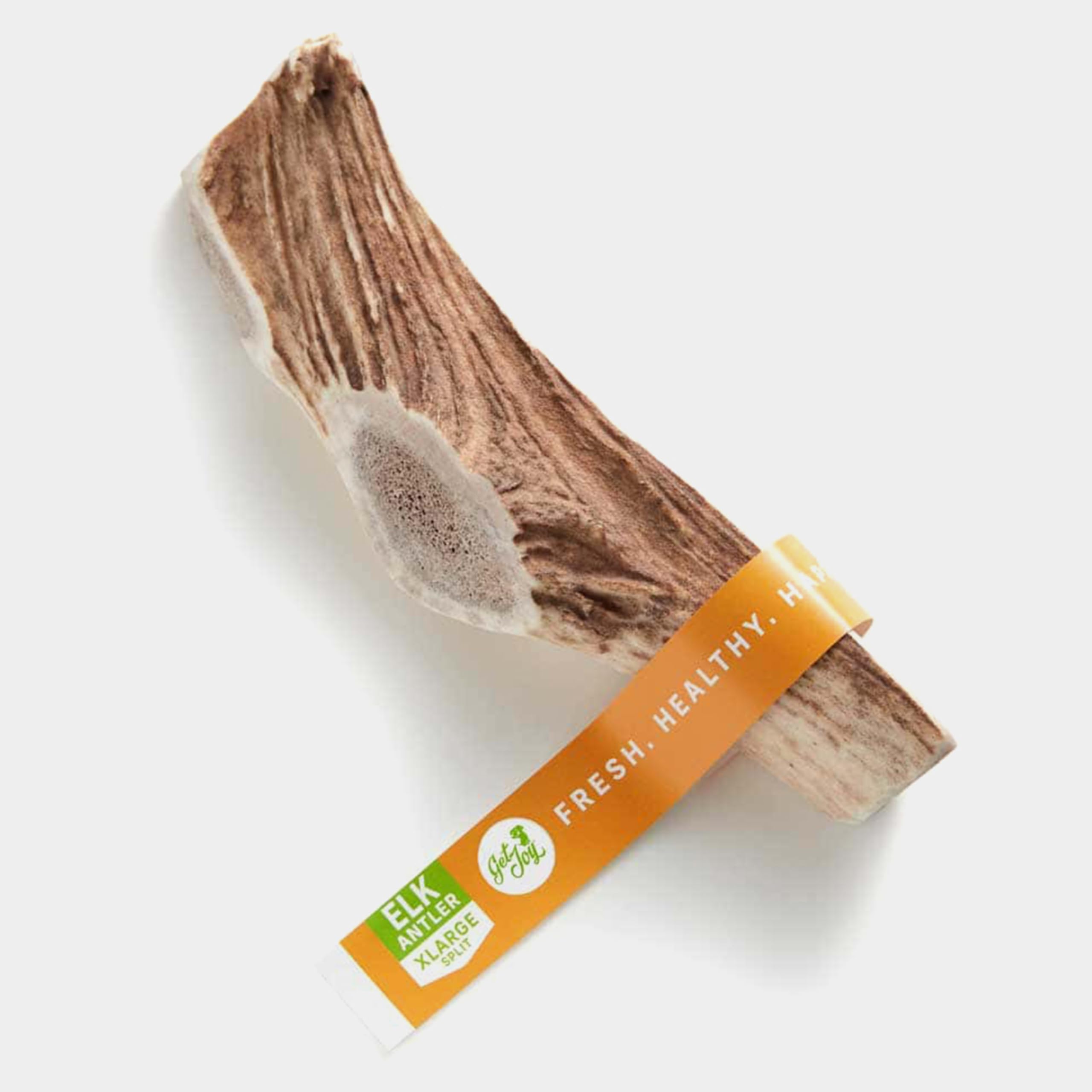 Get Joy Elk Antler Split Mordedura Natural para Perros,