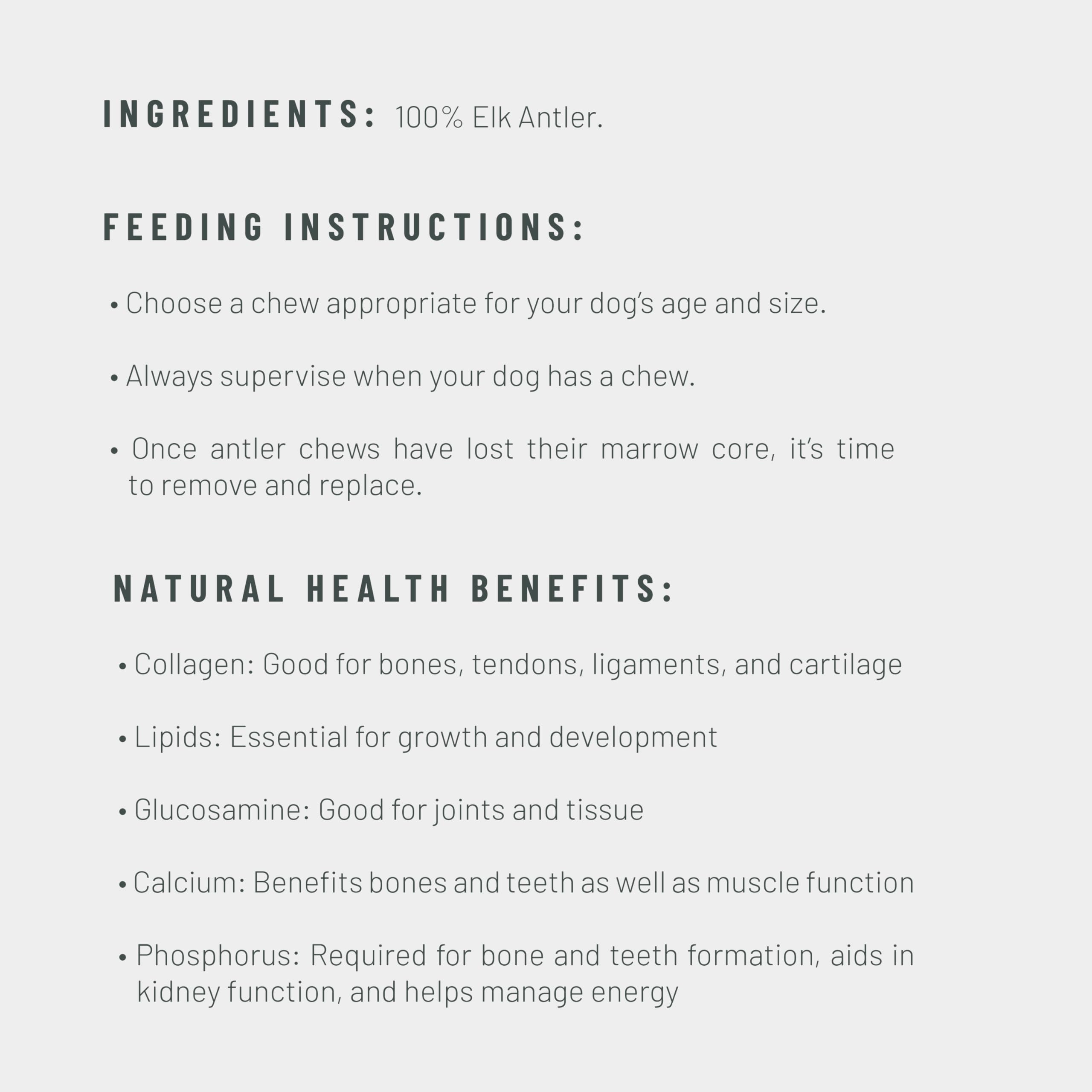 Get Joy Elk Antler Split Mordedura Natural para Perros, - Imagen 6