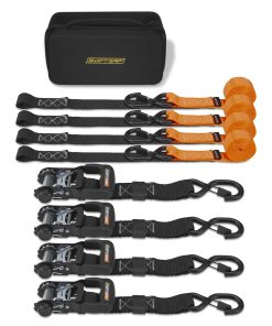 Correas de Trinquete Resistentes para Amarres, (4) 1,5"x 8'