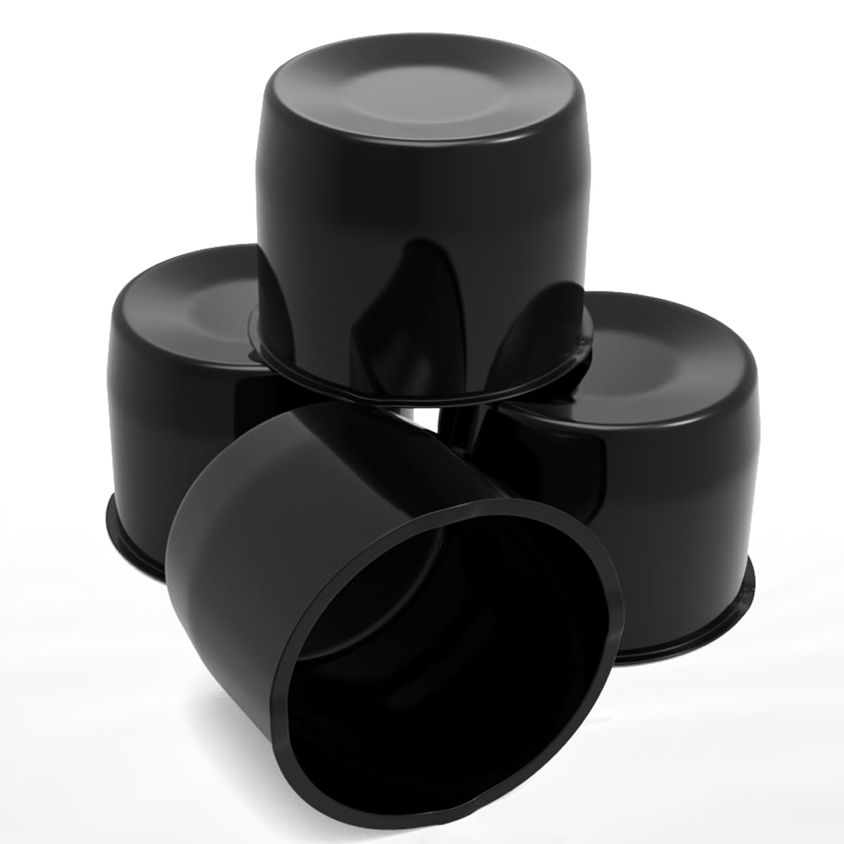 4Pcs Tapacubos Negros para Remolque de Drniorl Ajuste para