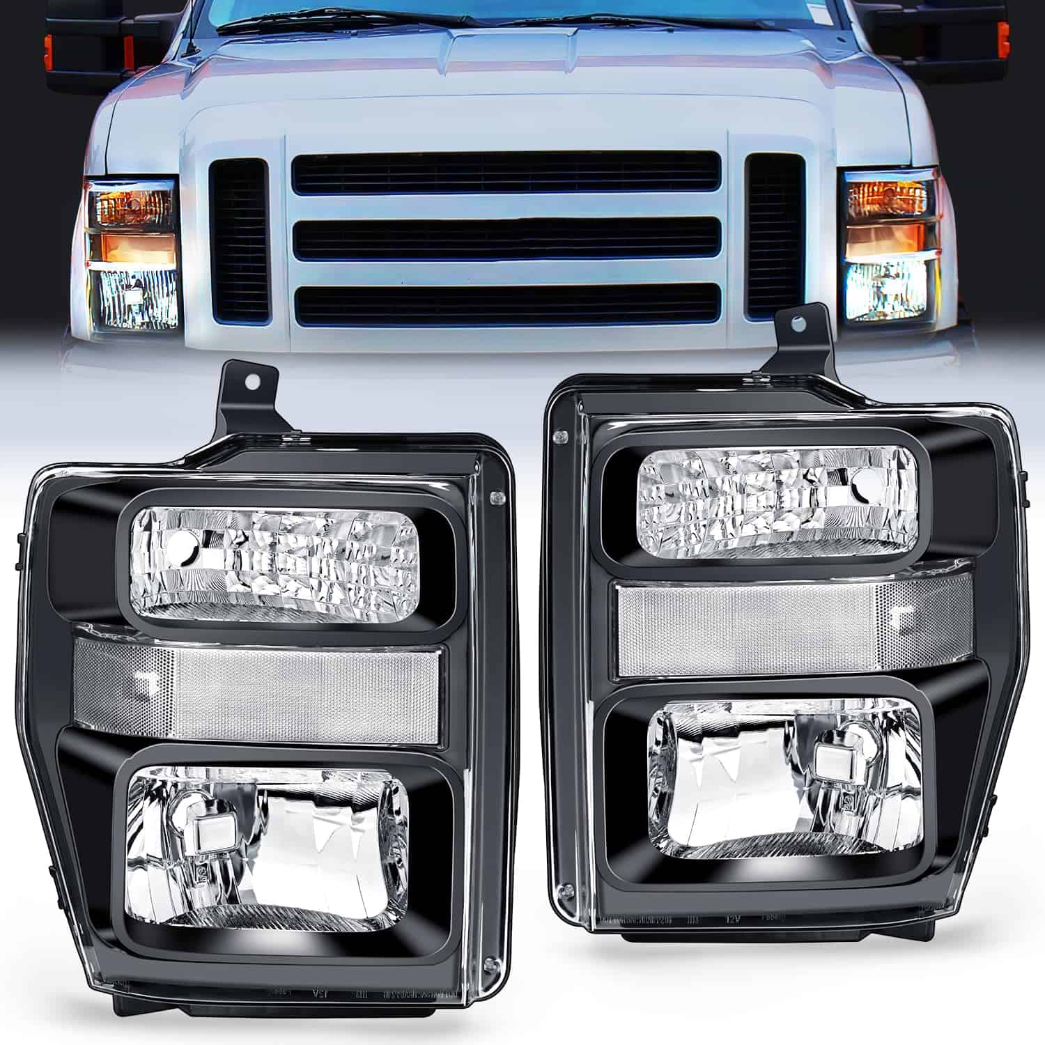 Conjunto de Faros Delanteros Nilight -Negro con Reflector Cl