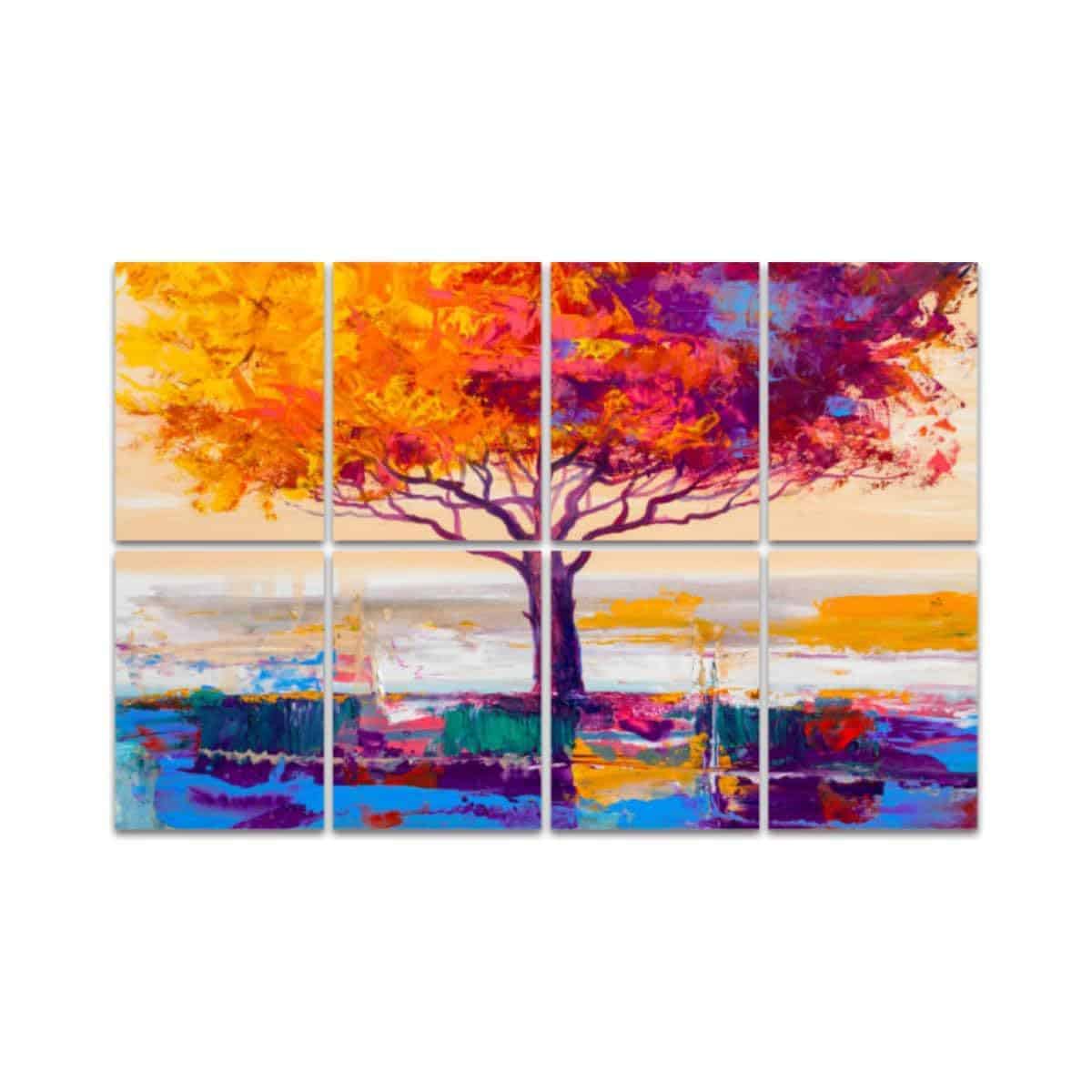 Paneles Acústicos de Arte, Pintura al óleo de árbol, Panel