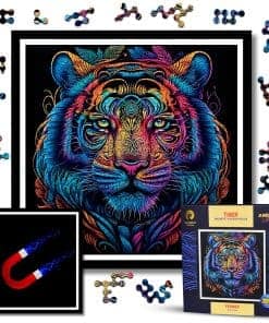 Rompecabezas Magnético de Madera con Marco -Tigre