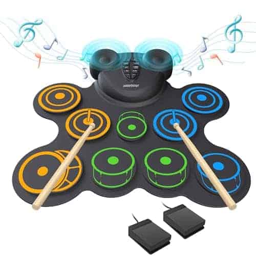 MARVTOWN 10 Pads Electronic Drum Sets, Drum Practice Pad