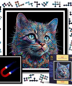 Rompecabezas de madera magnético para adultos -Gato