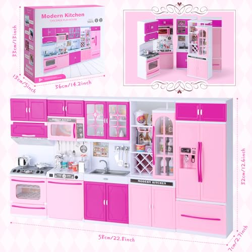 Cocina de Juguete Mastom para Niñas, Juguetes de Cocina - Imagen 7