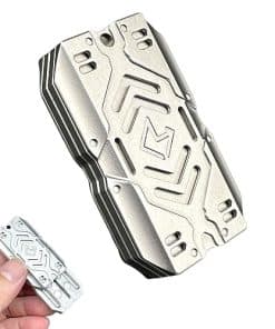 Slider háptico con forma de escudo de metal Fidget EDC