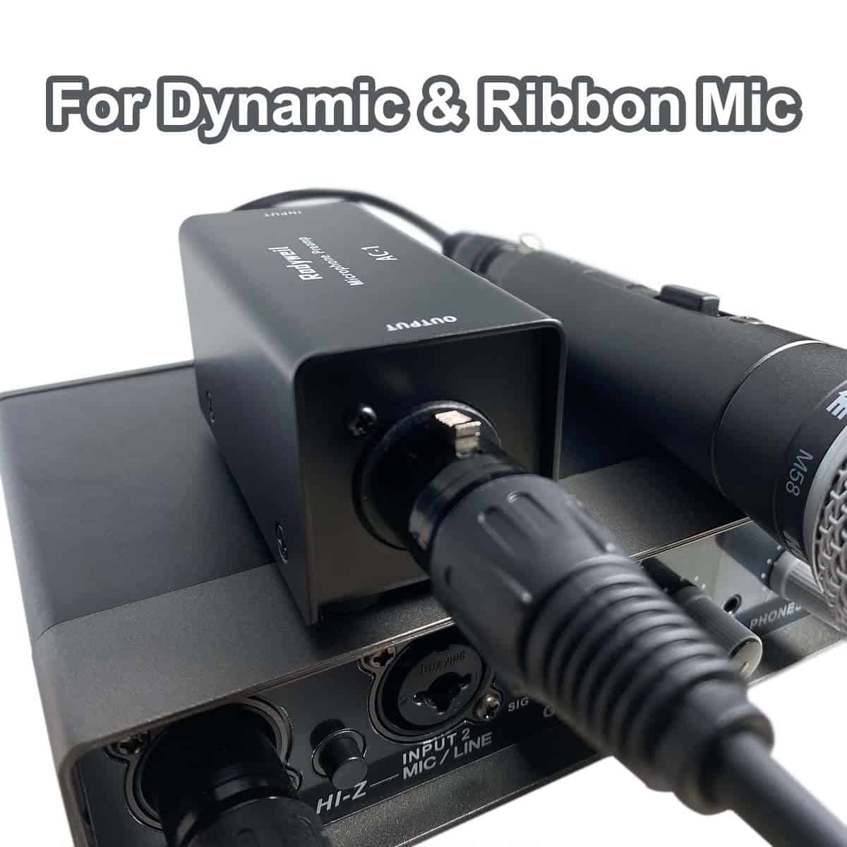 Rodyweil Micrófono preamplificador de ganancia en línea - Imagen 8