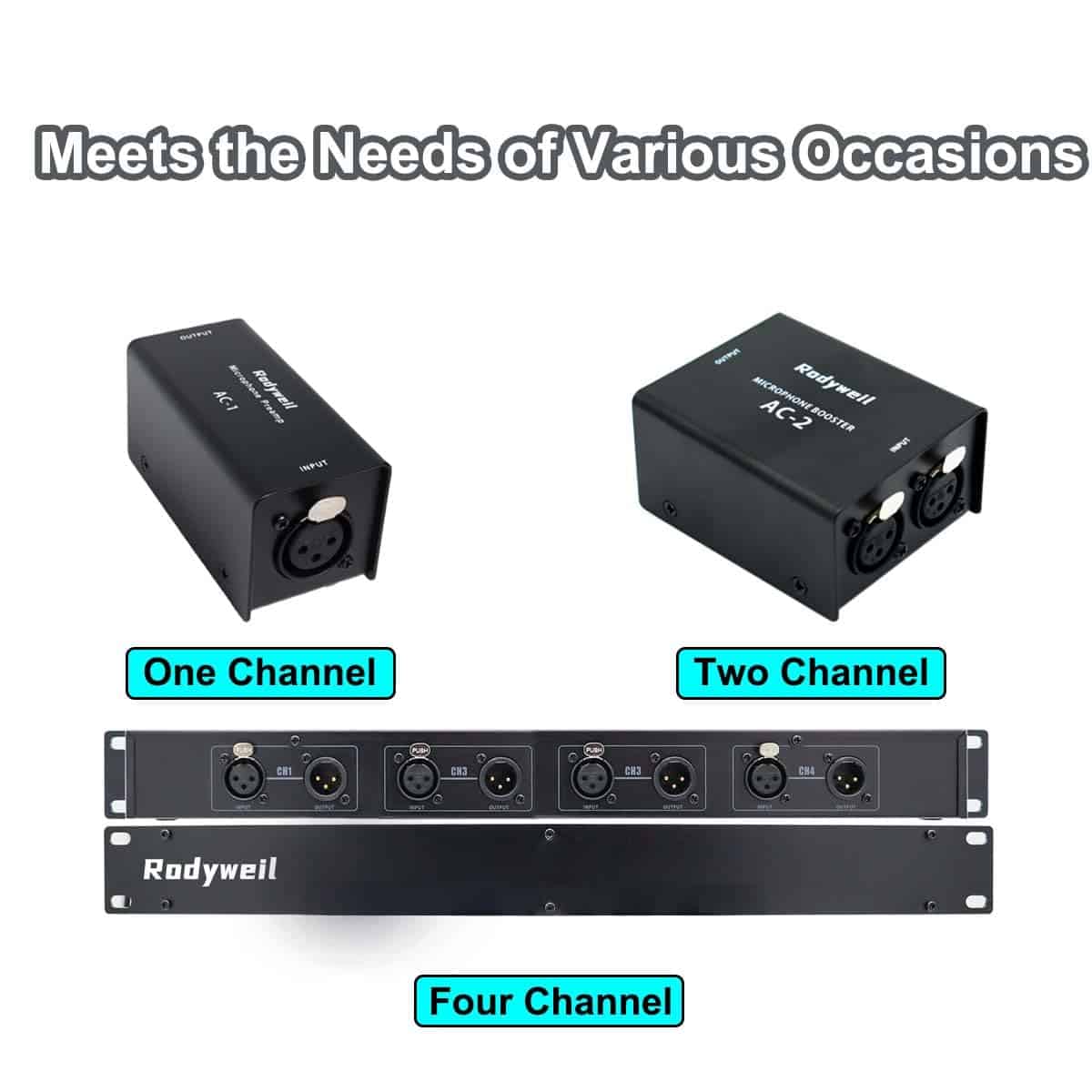 Rodyweil Micrófono preamplificador de ganancia en línea - Imagen 4