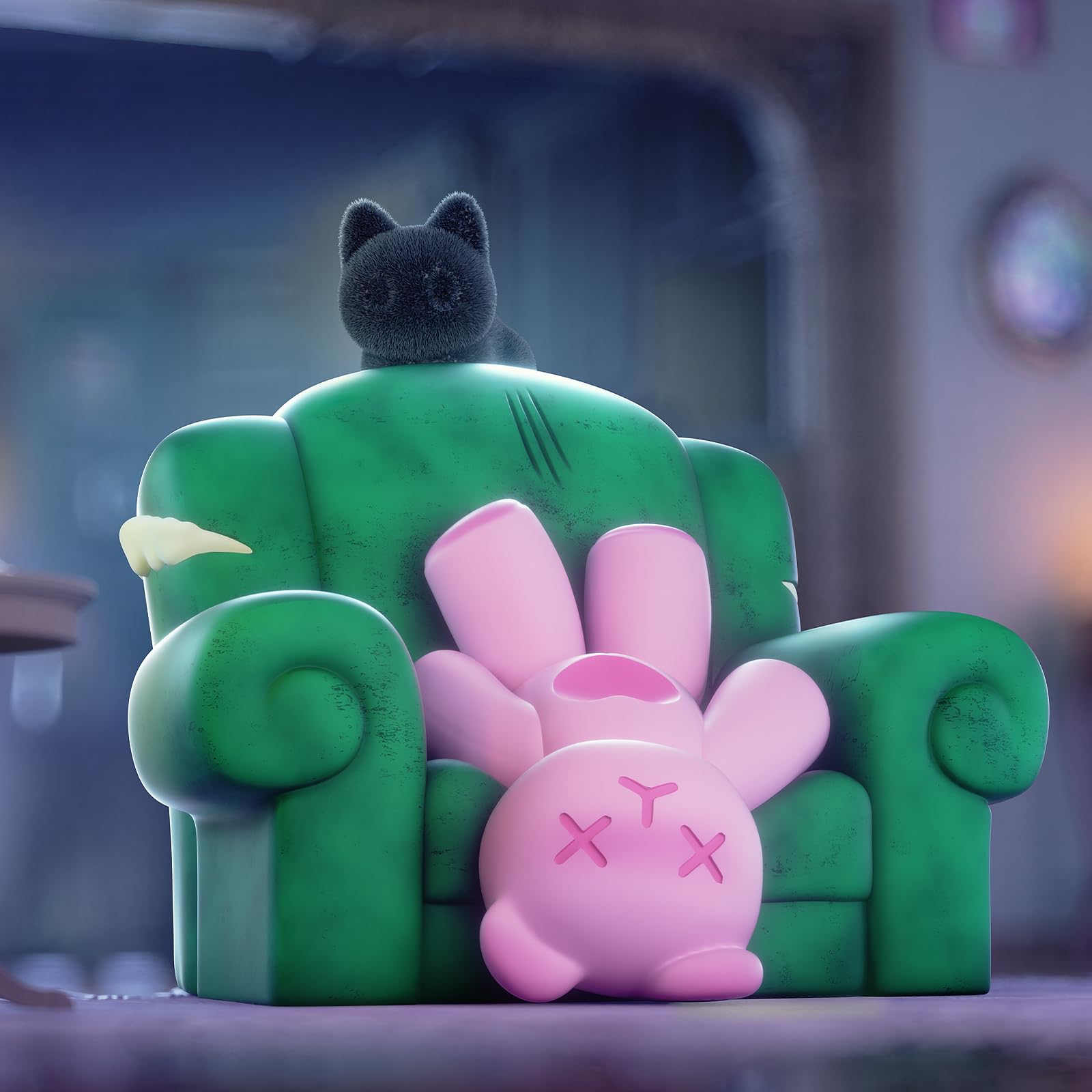 Conjunto Completo BEEMAI Ghost Bear House Series (Set de 12 - Imagen 6