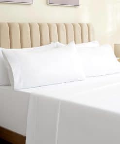 Juego de sábanas de 6 piezas LuxClub para -Blanco Nieve