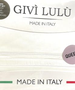 Juego de Sábanas Givi Lulu Italia de 4 Piezas Blanco Sólido