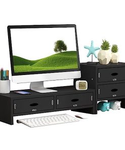 Elevador de monitor KUAIYU con diseño de cajón con cuatro