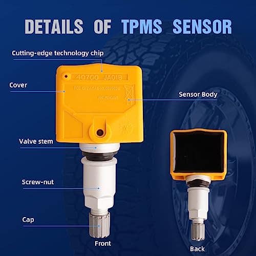MACAX 4Pcs TPMS Sensor de Monitoreo de Presión de - Imagen 3