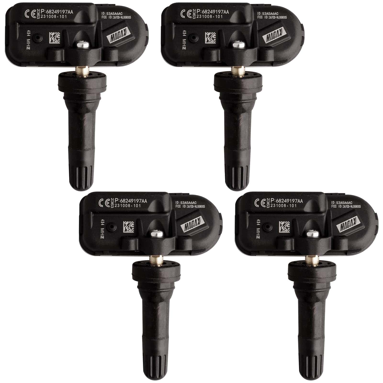 MACAX 4Pzas TPMS Sensor de Monitoreo de Presión de