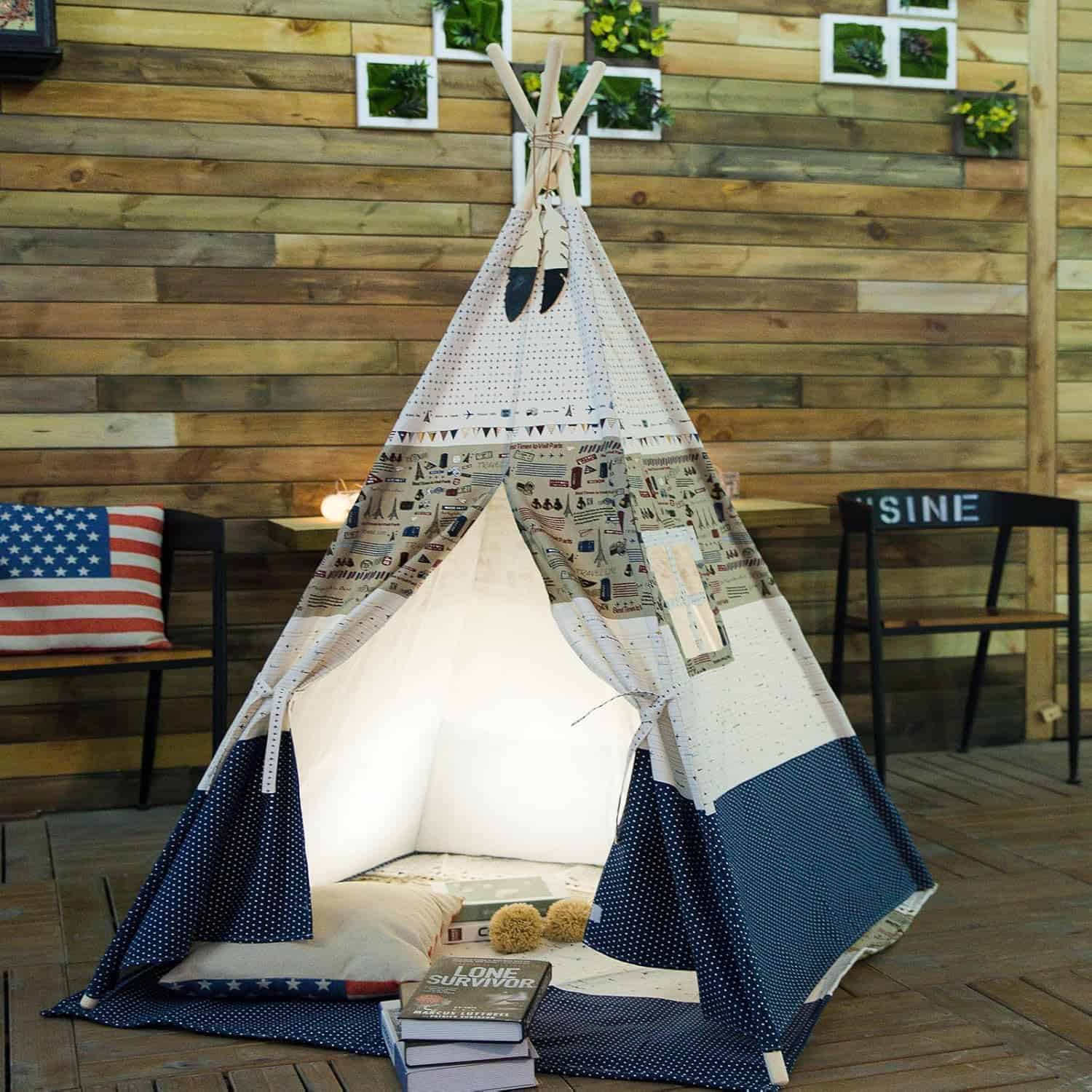 Tienda de Campaña Teepee para Niños- Portátil para Uso