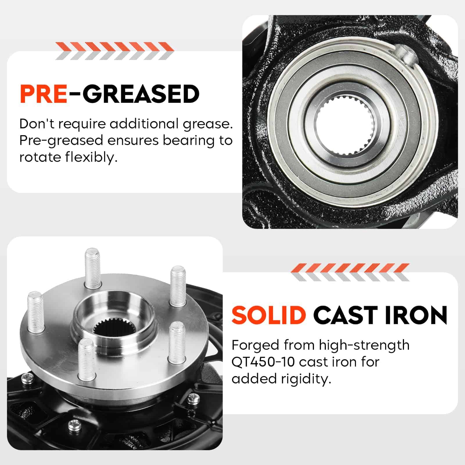 Maza delantera y Ensamblaje de Buje del Rodamiento de Rueda - Imagen 3