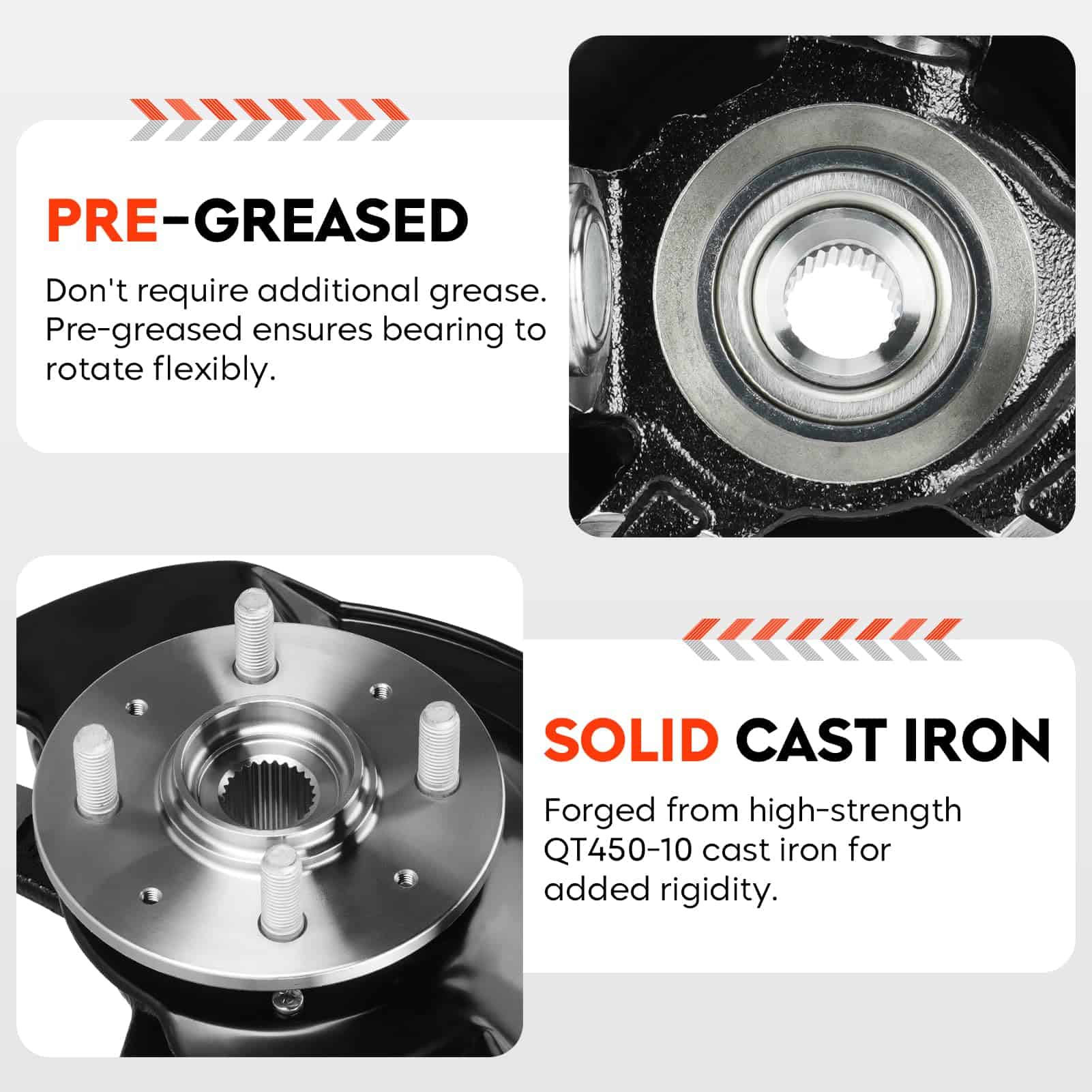 Maza de Rueda y Ensamble de Rodilla de Dirección Delantera - Imagen 3