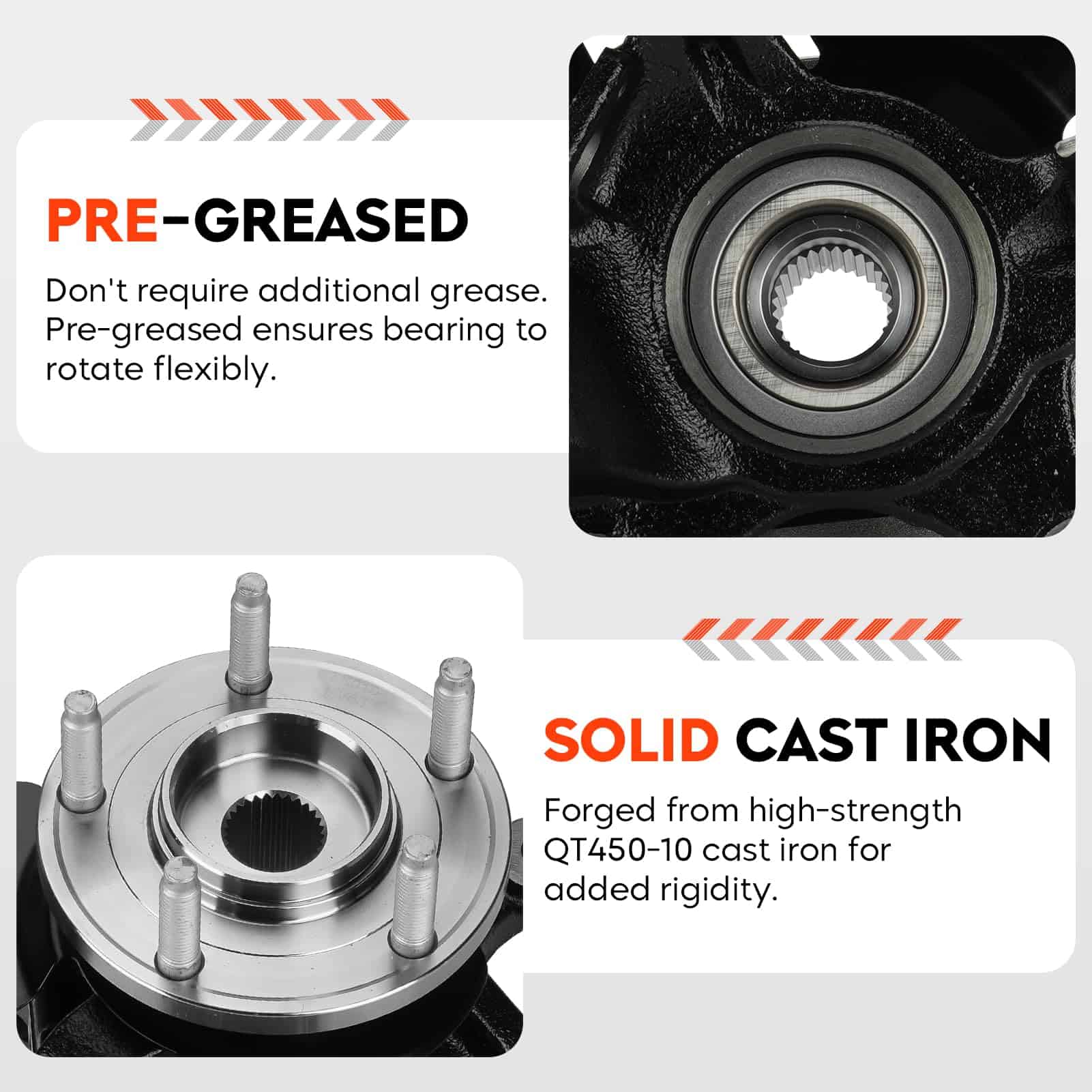 Maza de Dirección Delantera y Montaje de Cubo de Rodamiento - Imagen 3