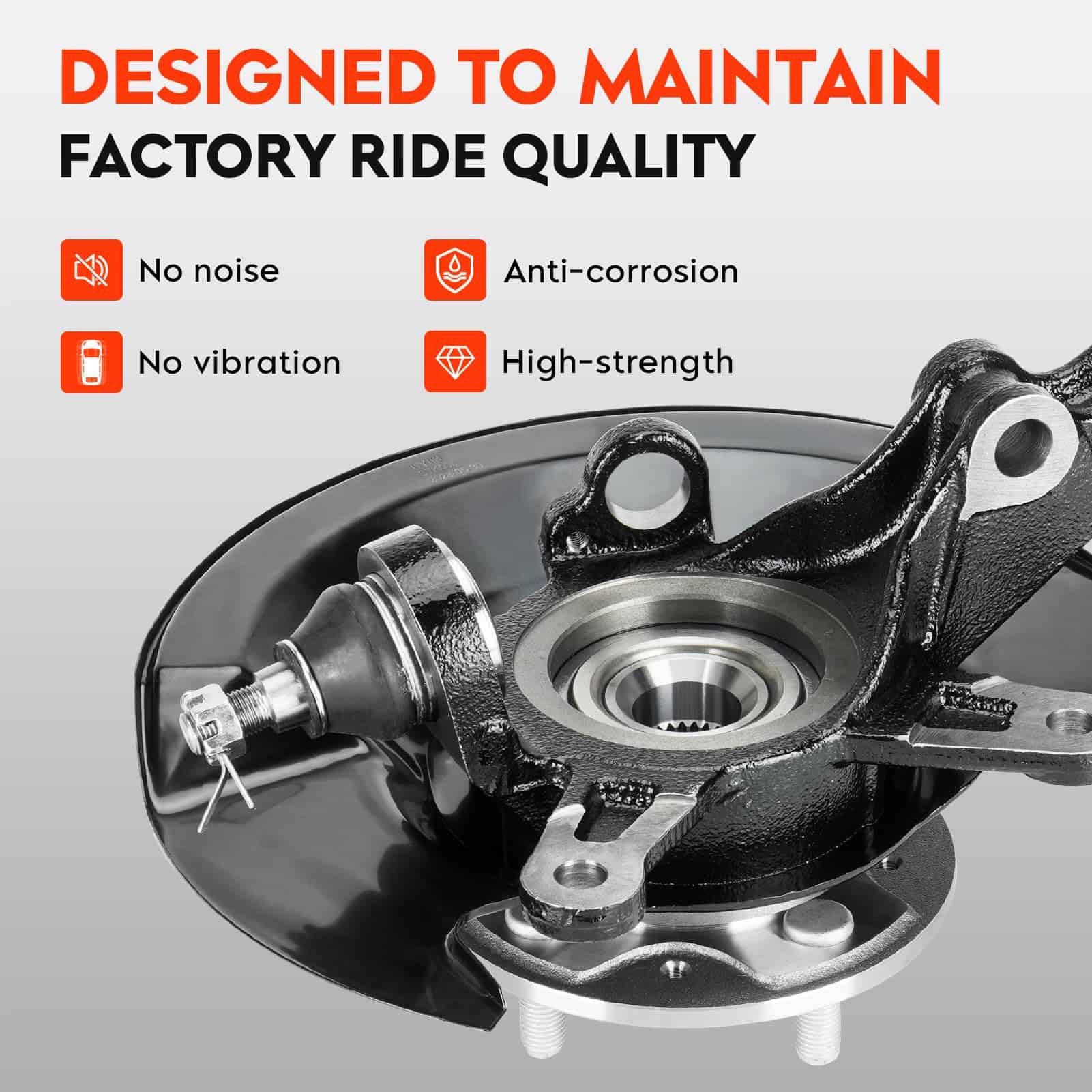 Maza de Rueda y Ensamble de Rodilla de Dirección Delantera - Imagen 4