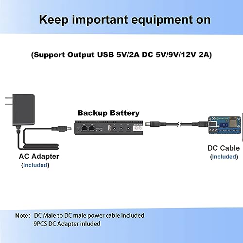 Mini UPS Batería de Respaldo para Routers, Incorporado de - Imagen 4