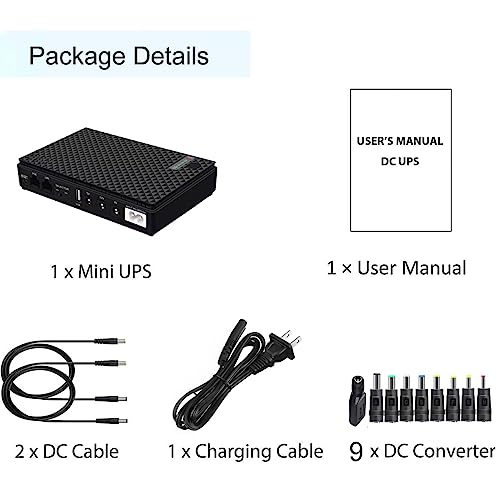 Mini UPS Batería de Respaldo para Routers, Incorporado de - Imagen 7
