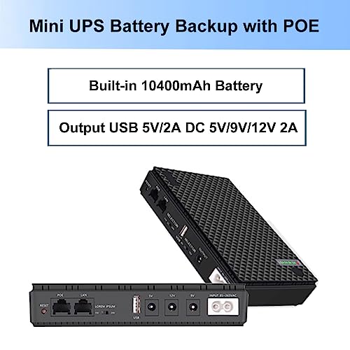 Mini UPS Batería de Respaldo para Routers, Incorporado de - Imagen 3