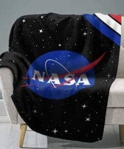 Manta de felpa Raschel Super Suave Sleep Squad NASA Logo 60