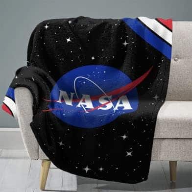 Manta de felpa Raschel Super Suave Sleep Squad NASA Logo 60
