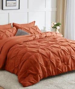 Juego de Cama Naranja CozyLux Tamaño Completo - Set de 7