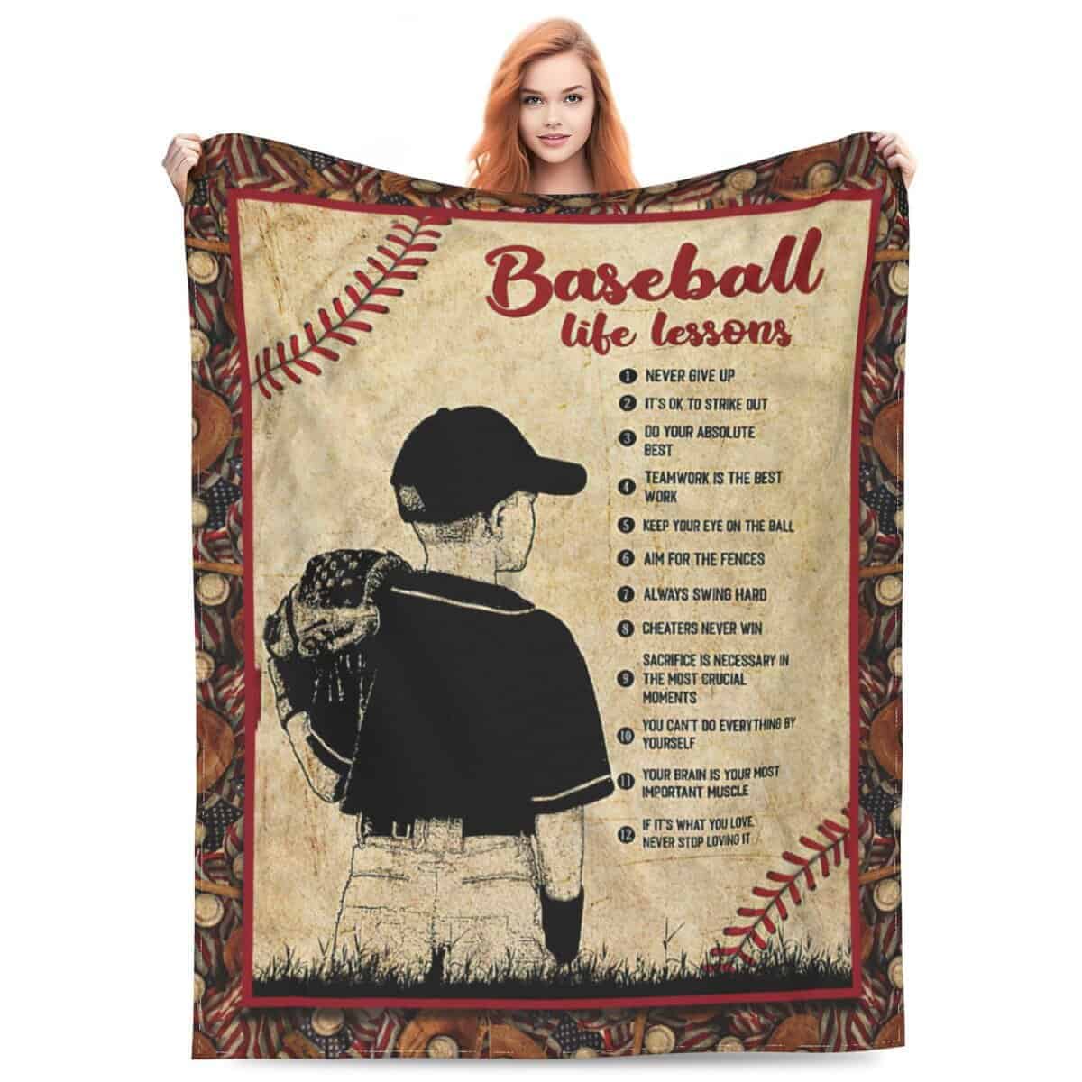 Regalos de Decoración de Béisbol: Manta de Franela Suave y - Imagen 6